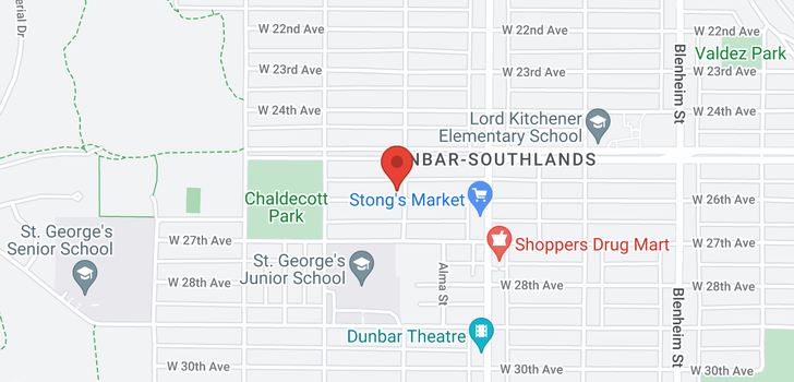 map of 3803 W 26TH AVENUE